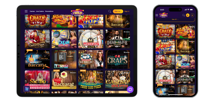 Live Iwild καζίνο